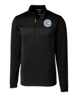 Chicago Fire FC Cutter & Buck Traverse Stretch Eco Stripe Quarter Zip Mens Big and Tall Pullover BL_MANN_HG 1