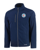 Chicago Fire FC Cutter & Buck Evoke Eco Softshell Recycled Full Zip Mens Jacket NVBU_MANN_HG 1