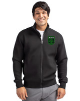 Austin FC - Cutter & Buck Roam Eco Recycled Full Zip Mens Big & Tall Jacket Black Front