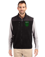 Austin FC - Cutter & Buck Cascade Eco Fleece Mens Vest Black Front
