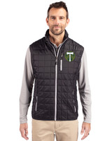 Portland Timbers Cutter & Buck Rainier PrimaLoft® Mens Big and Tall Eco Insulated Full Zip Puffer Vest Black Front