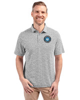 Charlotte FC Cutter & Buck Virtue Eco Pique Botanical Print Recycled Mens Polo Black Front