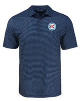 Chicago Fire FC Cutter & Buck Pike Eco Shadow Check Print Recycled Mens Polo NVBU_MANN_HG 1