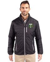 Portland Timbers Cutter & Buck Rainier PrimaLoft®  Mens Big and Tall Eco Insulated Puffer Jacket Black Front