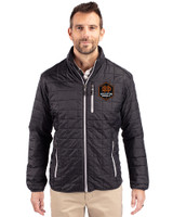 Houston Dynamo FC Cutter & Buck Rainier PrimaLoft®  Mens Big and Tall Eco Insulated Puffer Jacket Black Front