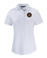 Atlanta United FC - Cutter & Buck Prospect Eco Textured Stretch Recycled Womens Short Sleeve Polo WH_MANN_HG 1