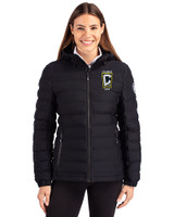 Columbus Crew Cutter & Buck Mission Ridge Repreve® Eco Insulated Womens Puffer Jacket Black Front