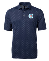 Chicago Fire FC Cutter & Buck Virtue Eco Pique Tile Print Recycled Mens Big & Tall Polo NVBU_MANN_HG 1