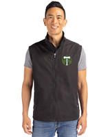 Portland Timbers Cutter & Buck Charter Eco Recycled Mens Full-Zip Vest Black Front