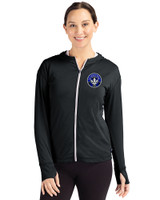 CF Montréal Cutter & Buck Daybreak Eco Recycled Womens Full Zip Hoodie Black Front