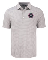 Inter Miami CF Cutter & Buck Forge Eco Fine Line Stripe Stretch  Recycled Mens Polo POLWH_MANN_HG 1