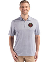 Atlanta United FC - Cutter & Buck Pike Recycled Diamond Dot Print Mens Big & Tall Polo Black Front