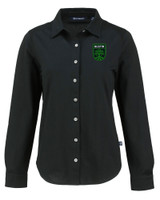 Austin FC - Cutter & Buck Advantage Tri-Blend Eco Soft Pique Long Sleeve Knitted Womens Button Up BL_MANN_HG 1