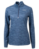 Kardex Cutter & Buck Traverse Stretch Eco Camo Print Quarter Zip Womens Pullover NVBU_MANN_HG 1
