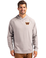 Washington Commanders Cutter & Buck Adapt Knit Recycled Mens Heathered Hooded Pullover POH_PRO_HG 