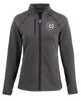Chicago Cubs Mono Cutter & Buck Peshastin Fleece Recycled Womens Full Zip Jacket BLH_MANN_HG 1