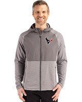 Houston Texans - Cutter & Buck Peshastin Fleece Recycled Mens Hybrid Jacket Elemental Grey Heather Front