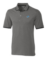 Detroit Lions Cutter & Buck Big & Tall Advantage Tipped Polo Elemental Grey Mannequin