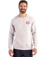 Chicago Bears - Cutter & Buck Roam Recycled Buttery-Soft Knit Mens Crew Neck Pullover Solitaire Front