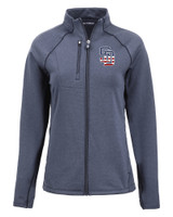 San Diego Padres Stars & Stripes Cutter & Buck Peshastin Fleece Recycled Womens Full Zip Jacket NVH_MANN_HG 1