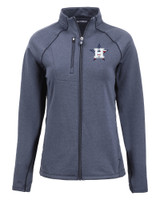 Houston Astros Stars & Stripes Cutter & Buck Peshastin Fleece Recycled Womens Full Zip Jacket NVH_MANN_HG 1