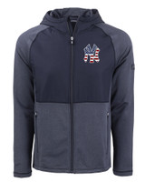 New York Yankees Stars & Stripes Cutter & Buck Peshastin Fleece Recycled Mens Hybrid Jacket NVH_MANN_HG 1