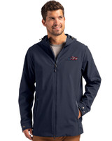 New York Jets Americana - Cutter & Buck Camano Everyday Stretch Recycled Mens Water Resistant Jacket Navy Blue Front