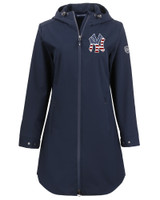 New York Yankees Stars & Stripes Cutter & Buck Camano Everyday Stretch Recycled Womens Water Resistant Jacket NVBU_MANN_HG 1