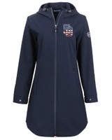 San Diego Padres Stars & Stripes Cutter & Buck Camano Everyday Stretch Recycled Womens Water Resistant Jacket NVBU_MANN_HG 1