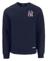 New York Yankees Stars & Stripes Cutter & Buck Roam Recycled Crew Neck Mens Pullover NVBU_MANN_HG 1