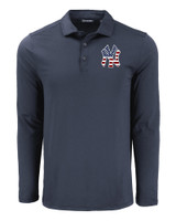 New York Yankees Stars & Stripes Cutter & Buck Coastline Epic Comfort Eco Recycled Mens Long Sleeve Polo NVBU_MANN_HG 1