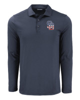 San Diego Padres Stars & Stripes Cutter & Buck Coastline Epic Comfort Eco Recycled Mens Long Sleeve Polo NVBU_MANN_HG 1