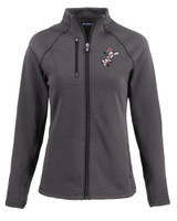 Cincinnati Reds Cooperstown Cutter & Buck Peshastin Fleece Recycled Womens Full Zip Jacket BLH_MANN_HG 1