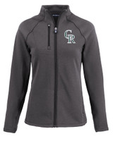Colorado Rockies City Connect Cutter & Buck Peshastin Fleece Recycled Womens Full Zip Jacket BLH_MANN_HG 1