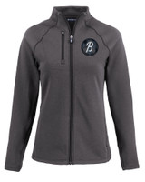 Baltimore Orioles City Connect Cutter & Buck Peshastin Fleece Recycled Womens Full Zip Jacket BLH_MANN_HG 1