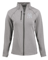 New York Yankees Cutter & Buck Peshastin Fleece Recycled Womens Full Zip Jacket EGH_MANN_HG 1