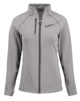 San Diego Padres Cooperstown Cutter & Buck Peshastin Fleece Recycled Womens Full Zip Jacket EGH_MANN_HG 1