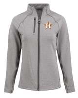 Houston Astros Cutter & Buck Peshastin Fleece Recycled Womens Full Zip Jacket EGH_MANN_HG 1