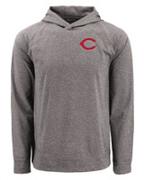 Cincinnati Reds Cutter & Buck Adapt Knit Recycled Mens Heathered Hooded Pullover BLH_MANN_HG 1