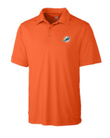 Miami Dolphins Cutter & Buck Northgate CB DryTec Short Sleeve Big & Tall Polo College Orange Mannequin