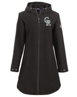 Colorado Rockies City Connect Cutter & Buck Camano Everyday Stretch Recycled Womens Water Resistant Jacket BL_MANN_HG 1