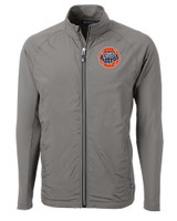 HoustonAstrosCooperstown- Cutter & Buck Adapt Eco Knit Hybrid Recycled Mens Big & Tall Full Zip Jacket EG_MANN_HG 1