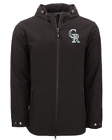 Colorado Rockies City Connect Cutter & Buck Camano Everyday Stretch Recycled Mens Water Resistant Jacket BL_MANN_HG 1