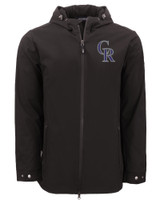 Colorado Rockies Cutter & Buck Camano Everyday Stretch Recycled Mens Water Resistant Jacket BL_MANN_HG 1