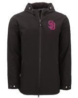 San Diego Padres City Connect Cutter & Buck Camano Everyday Stretch Recycled Mens Water Resistant Jacket BL_MANN_HG 1