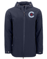 Chicago Cubs City Connect Cutter & Buck Camano Everyday Stretch Recycled Mens Water Resistant Jacket NVBU_MANN_HG 1