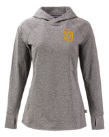 San Diego Padres Cutter & Buck Adapt Knit Recycled Womens Heathered Hooded Pullover BLH_MANN_HG 1