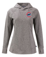 Chicago Cubs Cutter & Buck Adapt Knit Recycled Womens Heathered Hooded Pullover BLH_MANN_HG 1