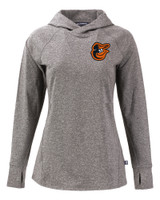 Baltimore Orioles Cutter & Buck Adapt Knit Recycled Womens Heathered Hooded Pullover BLH_MANN_HG 1