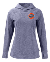 HoustonAstrosCooperstown- Cutter & Buck Adapt Knit Recycled Womens Heathered Hooded Pullover NVH_MANN_HG 1